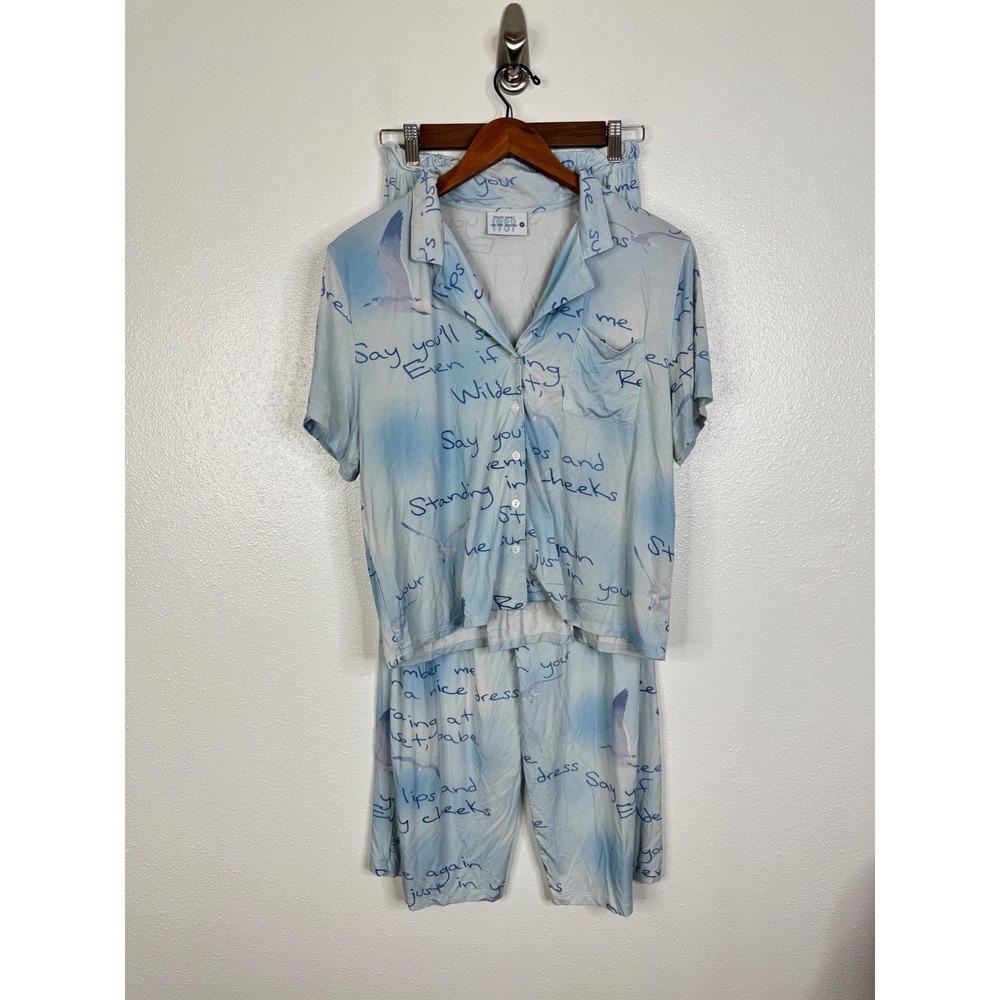 Taylor Swift 1989 Taylors Version Pajama Set Blue Wildest Dreams Lyrics Mens M